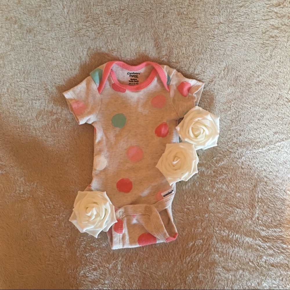 MOVING SALE! 3/$10 Polka Dot Onesie